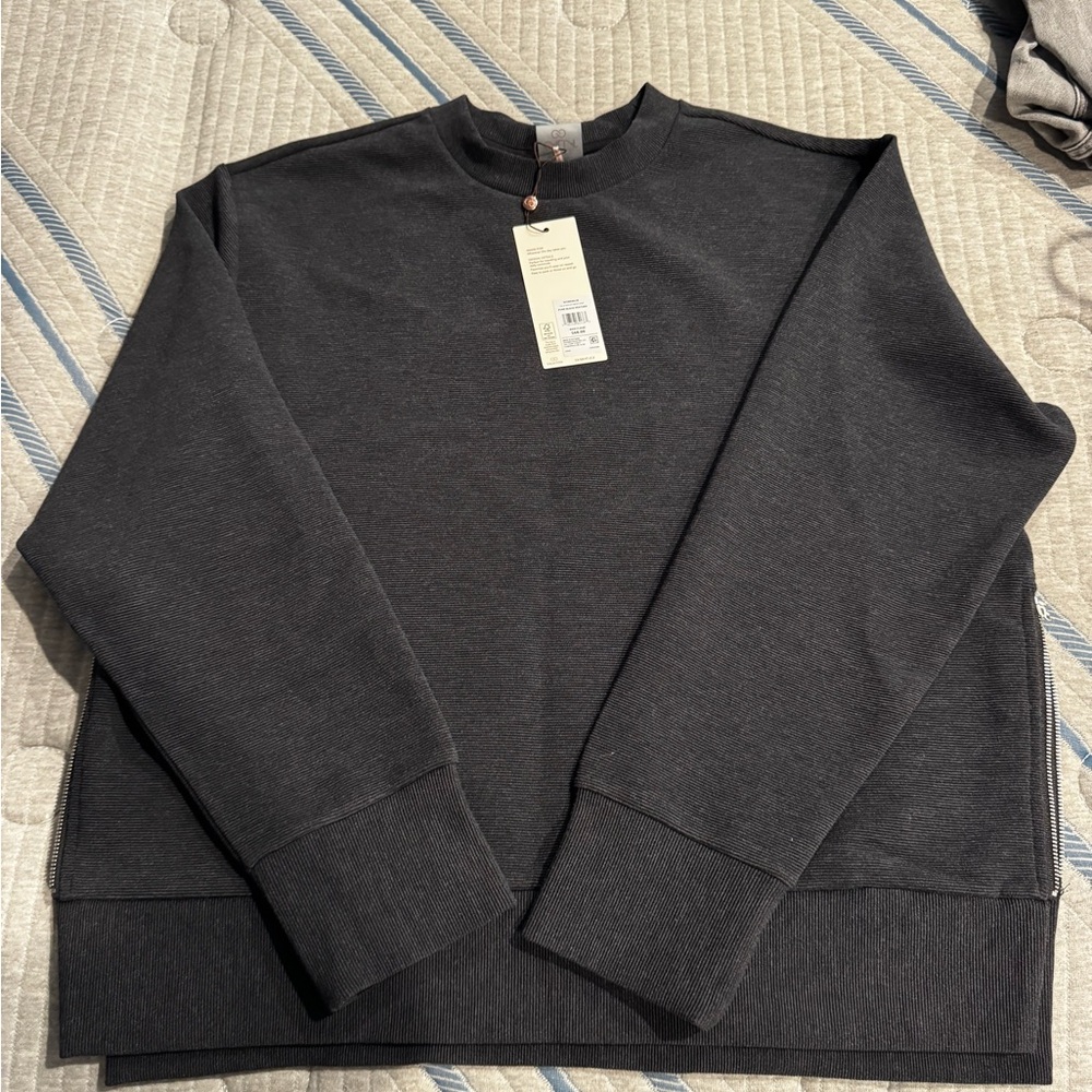 CALIA by Carrie Underwood Black Crew Neck Sweater Classic Knit